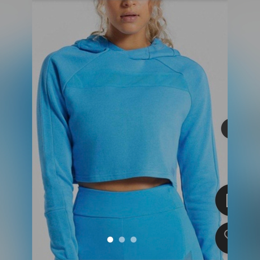 Gymshark Cropped Hoodie In Blue. Nwt Size Small
